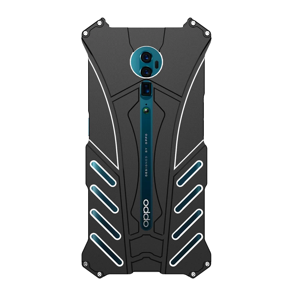 R-JUST чехол для OPPO Рено Бэтмен Luxury Doom Heavy Duty Броня из металла Алюминий телефон чехлы для OPPO Рено Водонепроницаемый противоударный