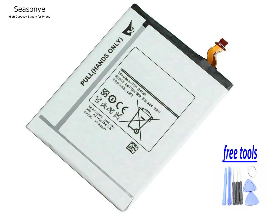 EB-BT115ABE/EB-BT115ABC/EB-BT111ABE аккумулятор 3600 мАч + инструмент для Samsung Galaxy Tab T111 T110 T115 |