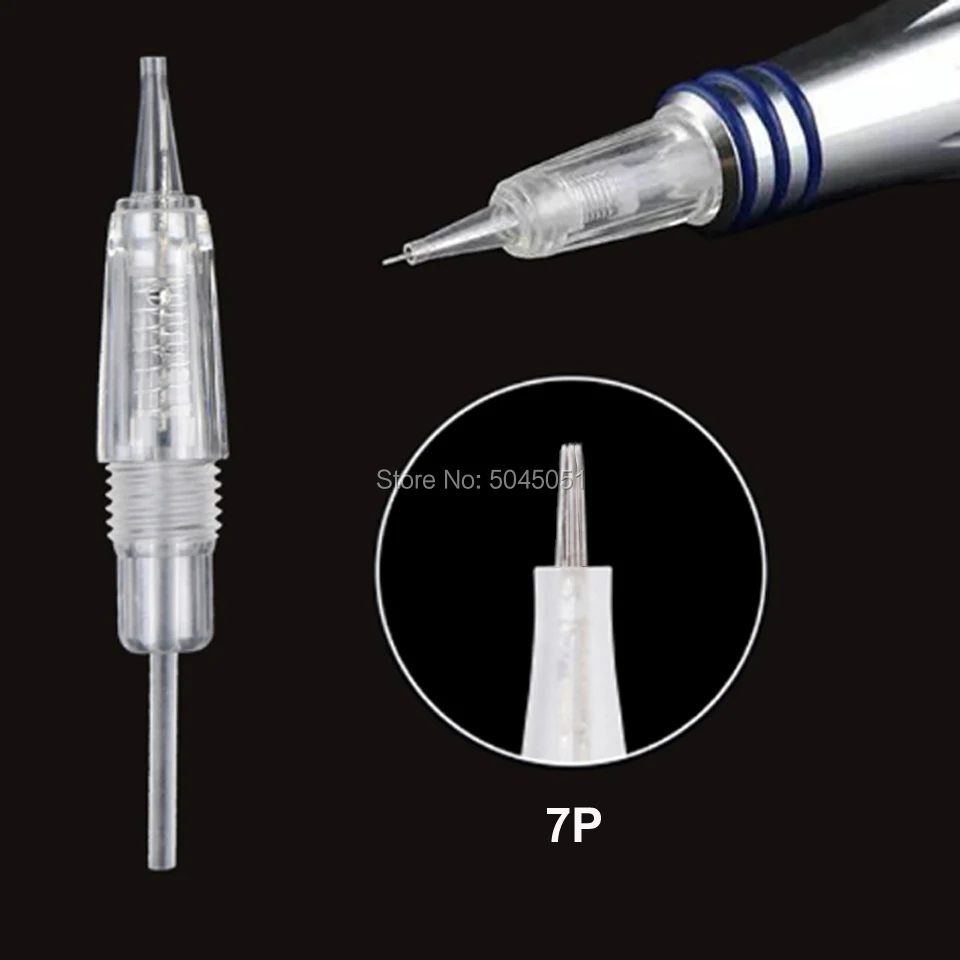 100 шт/партия одноразовые 8 мм Винтовые перманентные иглы для макияжа картриджи для тату для Charmant Liberty Microblading Microneedling