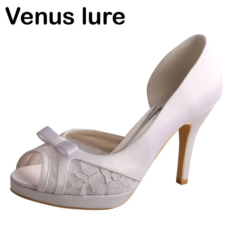 white pumps with lace