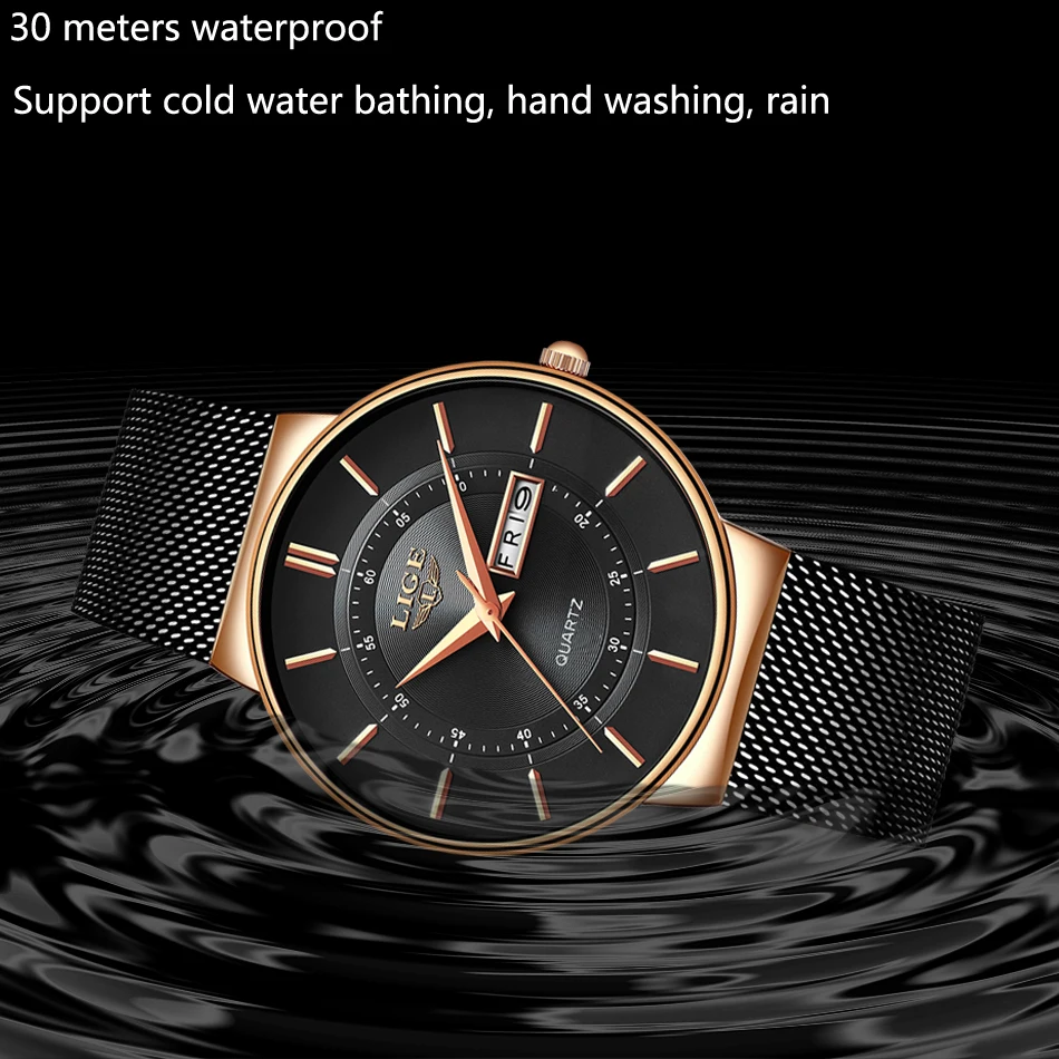 Relojes Hombre New LIGE Ultra-thin Mens Watches Stainless Steel Waterproof Clock Men Top Brand Luxury Casual Sports Quartz Watch Relojes Hombre New LIGE Ultra-thin Mens Watches Stainless Steel Waterproof Clock Men Top Brand Luxury Casual Sports Quartz Watch