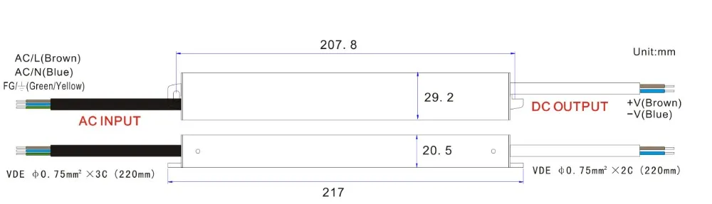 12 V/30 W Водонепроницаемый режим переключение, питание; IP67 Номинальная; AC170-240V/AC90-130V вход; DC12V выход