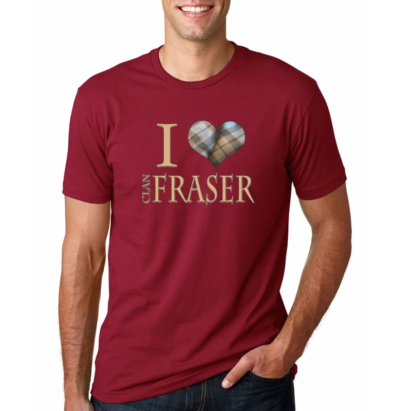 REDW6808 Футболка OUTLANDER tv Jamie Fraser с принтом Мужская Уличная модная футболка мужские футболки с круглым вырезом мужские футболки мужские - Цвет: REDW6808