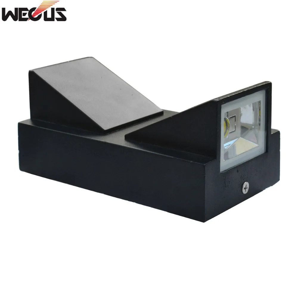 WECUS) светодиодный Наружный свет, уличные настенные фонари, современный алюминиевый светильник настенный водонепроницаемый - Испускаемый цвет: Sand black-style 1