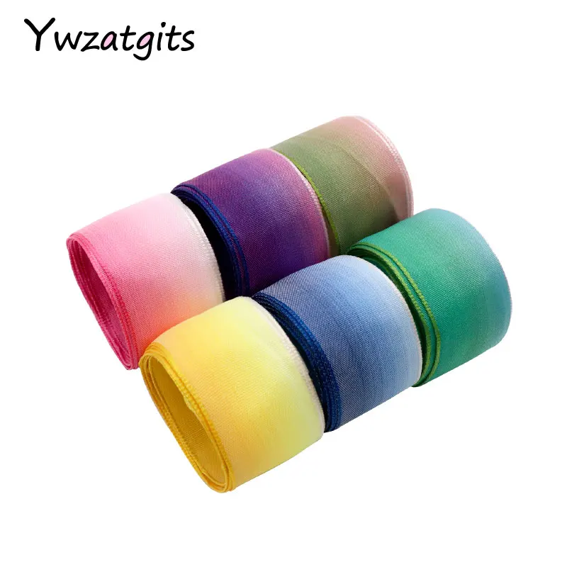 Ywzatgits разноцветный вариант 23 мм ручной работы материал полиэстер атласная лента DIY шитье и бант для волос аксессуары YP0706