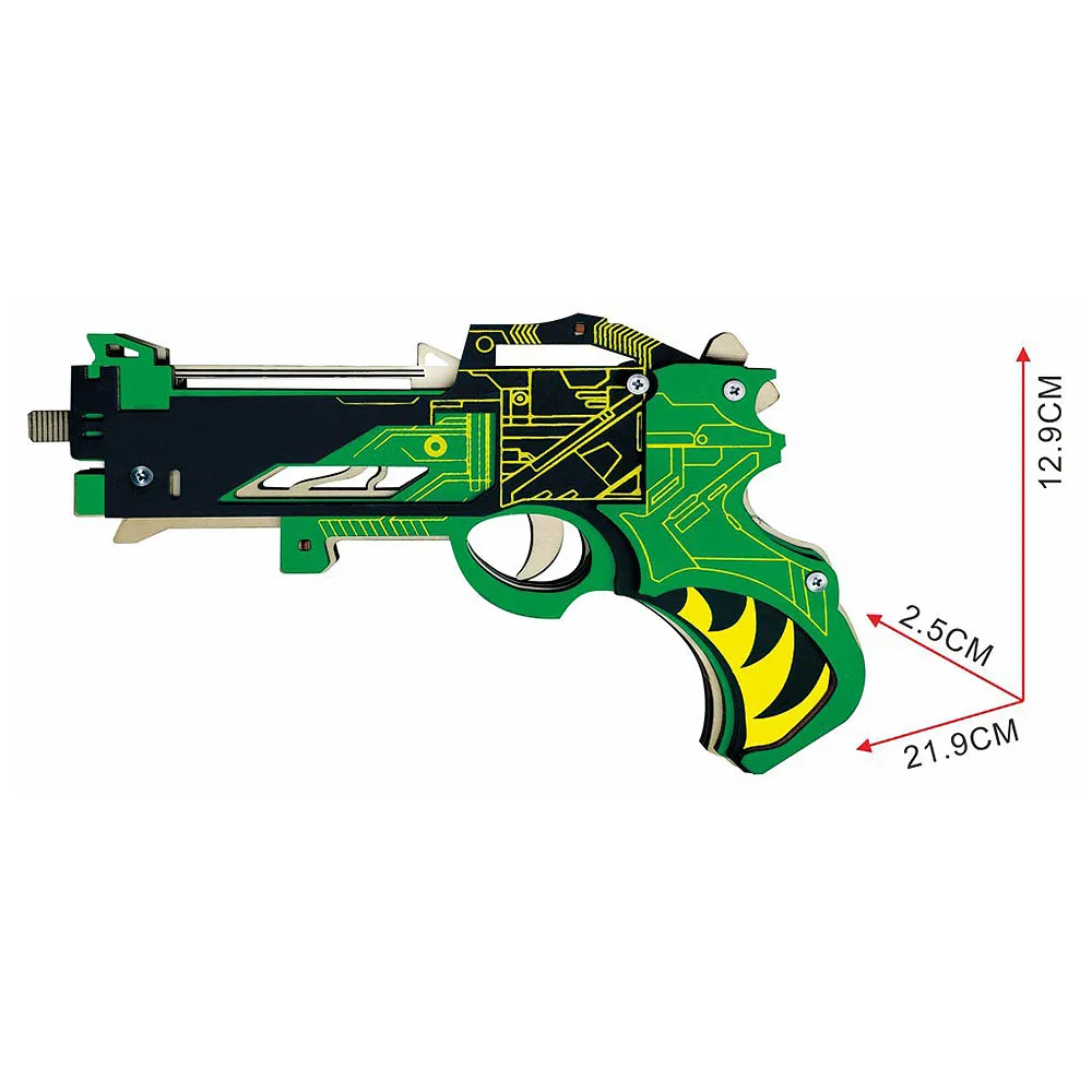 Творческий Деревянный зеленый цвет водяной пистолет форма головоломка популярные игрушки для детей художественные ремесла DIY игры подарок