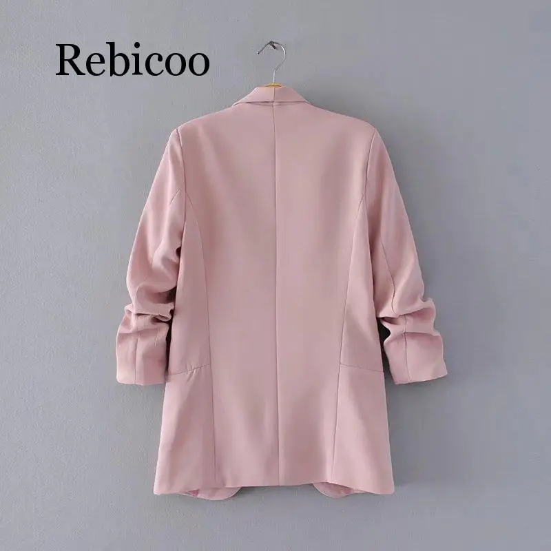 Jacket women elegant 5 color outerwear pocket office casual fashion jacket