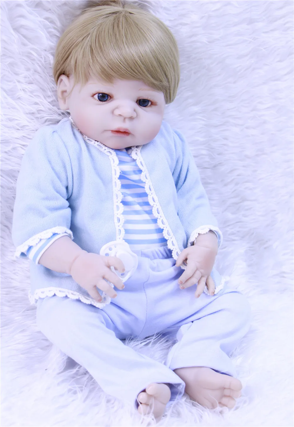 Кукла reborn Baby 55 см силиконовая кукла Reborn настоящая NPK для девочек и мальчиков на