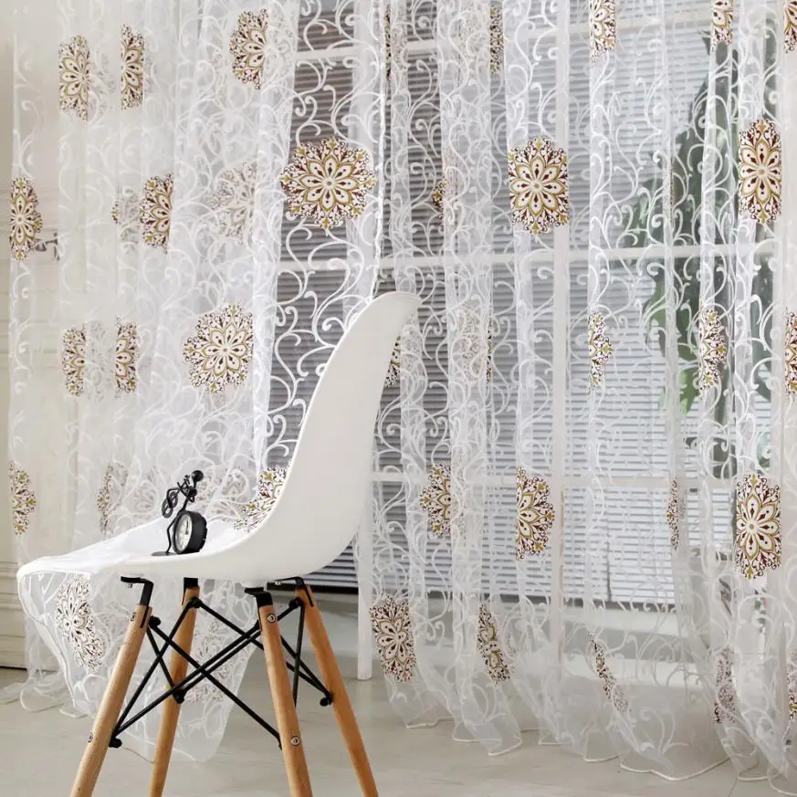Us 4 23 33 Off Tenske Art Background Curtain Partition Window Curtain Floor To Ceiling Windows Curtain Living Room Bedroom Decoration A16 In Blinds