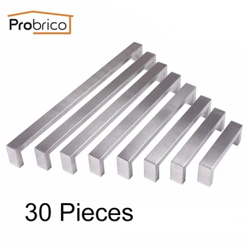 

Probrico Rectamgle T Bar Handles Kitchen Cupboard Wardrobe Closet Door Furniture Handles Pulls Knobs 96mm~320mm Stainless Steel