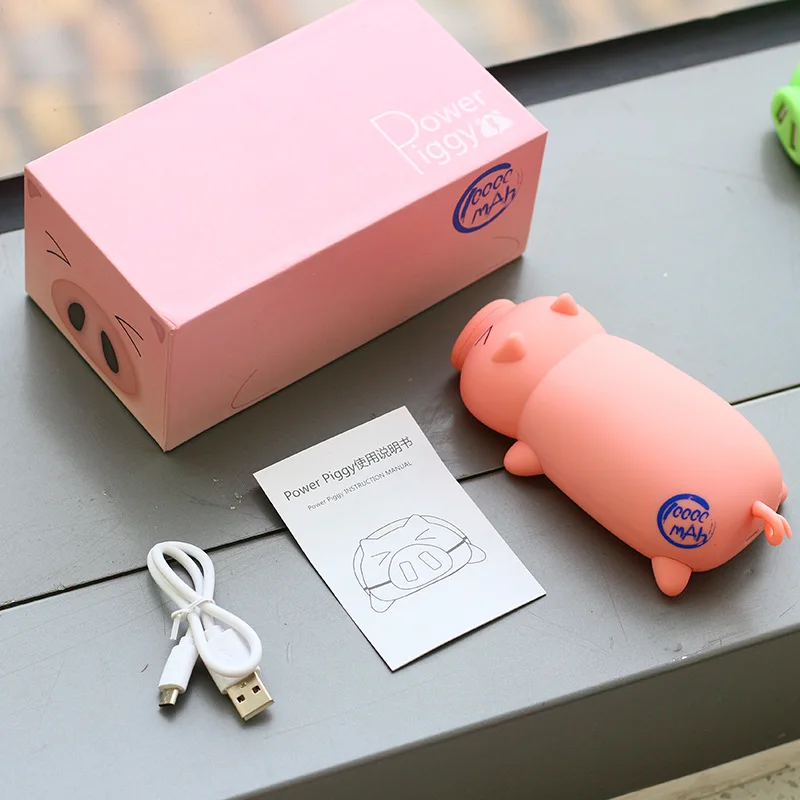 Goede Nieuwe 10000 mah Mooie varken Power Bank Draagbare Powerbank Batterij varken Cartoon Ontwerp Lading Voor iphone5 6 s xiaomi mi5