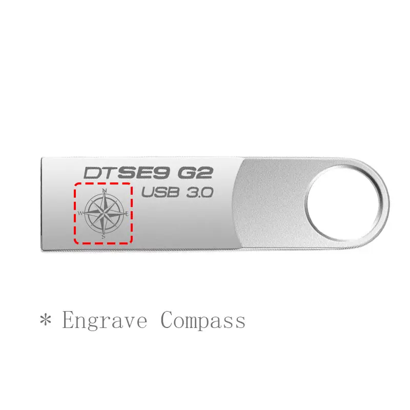 ФлешкаKingston USB Flash Drive 16 ГБ USB 3.1 Pendrive Водонепроницаемый металлический Memoria мини Придерживайтесь diy craft company logo U Диск 16 ГБ pen drive флешка 16 гб - Цвет: E9-G2-Compass