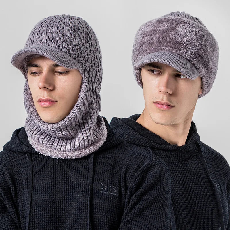 Зимняя шапка Skullies Beanies, зимние шапки бини для мужчин и женщин, шерстяной шарф, шапки, Балаклава, маска, шапка, вязаная шапка