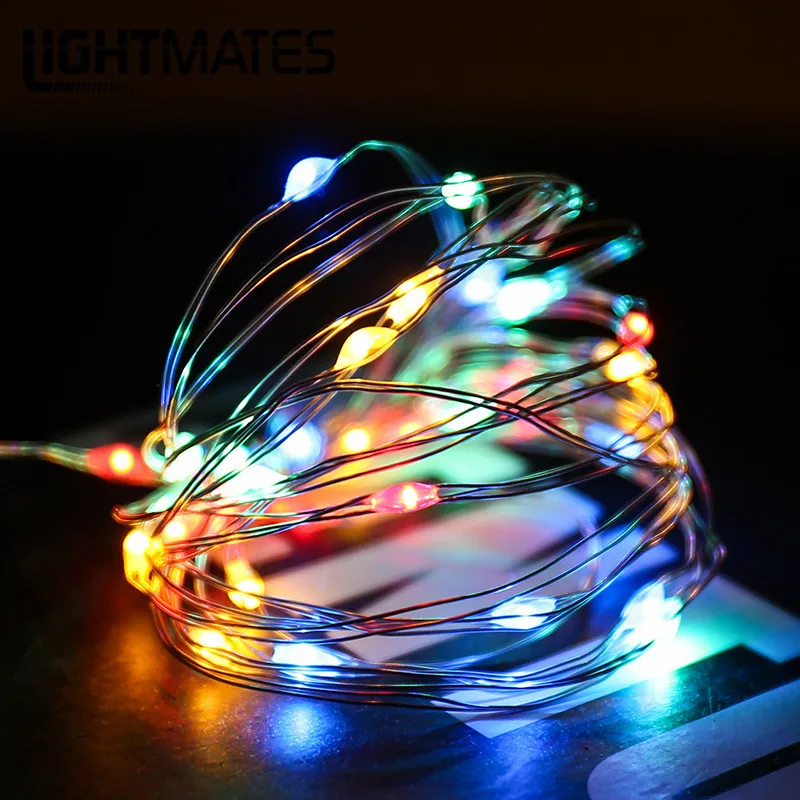 LIGHTMATES 5M Copper Wire LED String Lights 50 LED Starry Rope Lights