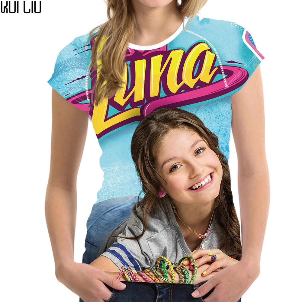 Женская футболка с принтом Soy Luna по индивидуальному заказу, женская модная летняя футболка с коротким рукавом, женская футболка Kawaii, одежда для девочек-подростков