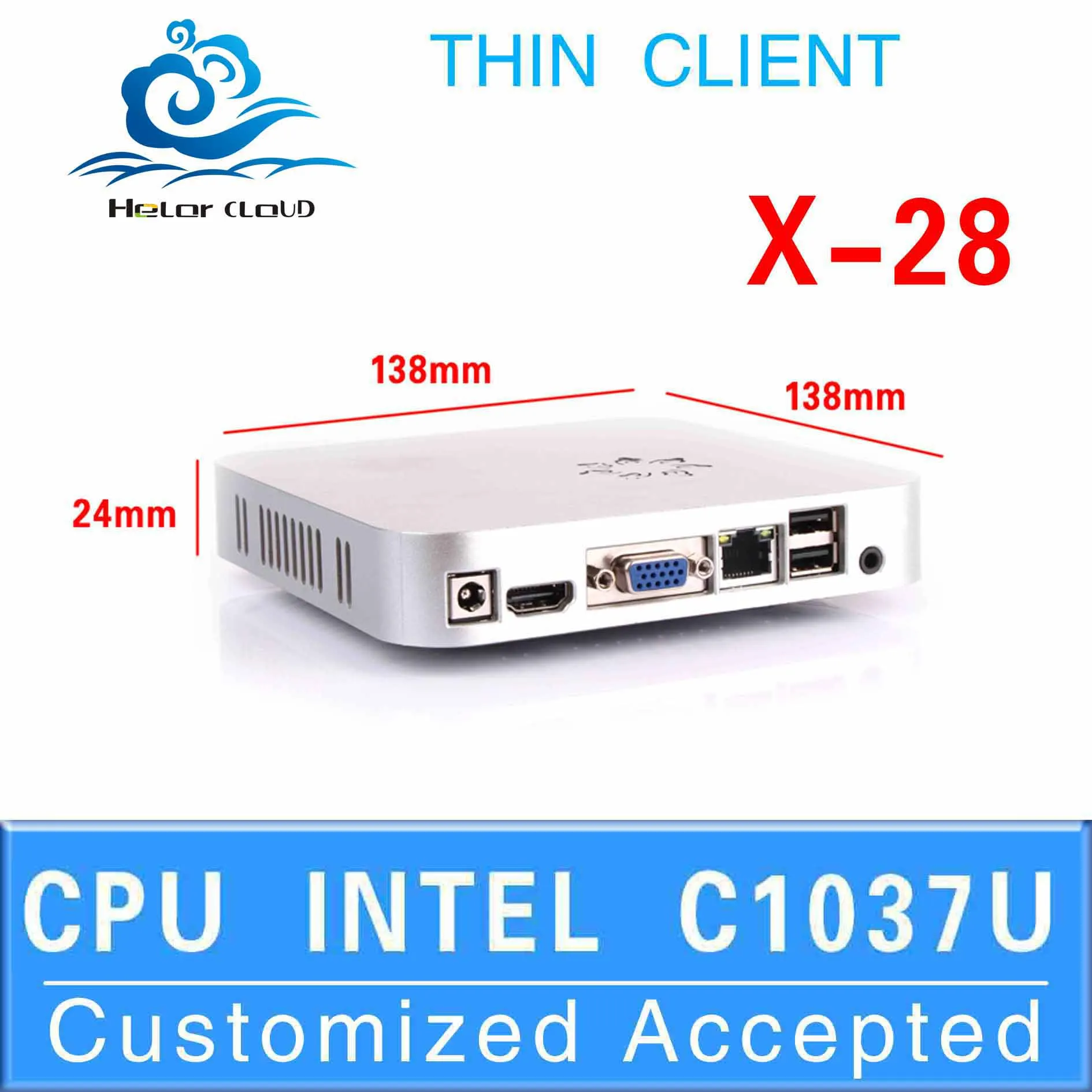 network thin client mini pcs with dual core mini pc vga support surveillance system x-28 8g ram 8g ssd