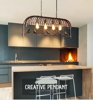 

Retro industrial wind to do the old bird Pendant Lights American personality hot pot shop creative iron Pendant lamps