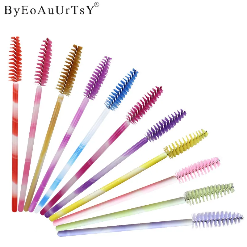 500pcs Cosmetics Eyelash Comb Brush Set Kit Disposable Eyelash Eyebrow Makeup Brush Mascara Wands Extension Tools                (7)
