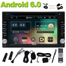 Android 6.0 Car Stereo In Dash Navigation GPS Car Radio 2 Din Vehicle DVD Player FM Radio OBD2 WiFi Mirrorlink+Reversing Camera