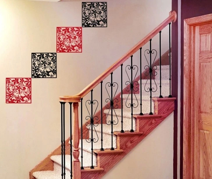 

Decoration for home Fashion 4 Pcs Butterfly Bird Flower Hanging Screen Partition Divider Panel Room Curtain Home White/Black/Red