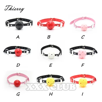 Thierry Fetish Mouth Ball Gag Oral Fixation Mouth Stuffed Adult Games Role play For Couples Flirting BDSM Sex Toys for Women 1