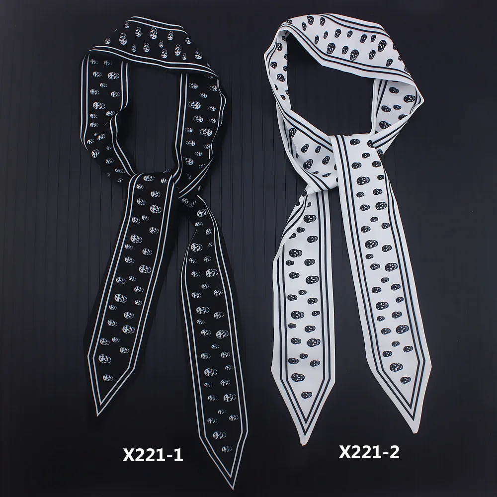 120*6cm 2018 tied bag handle silk scarf small ribbon twill silk Hair Bags Handle Decoration Tie Multifunction Hand Ribbon Scarf