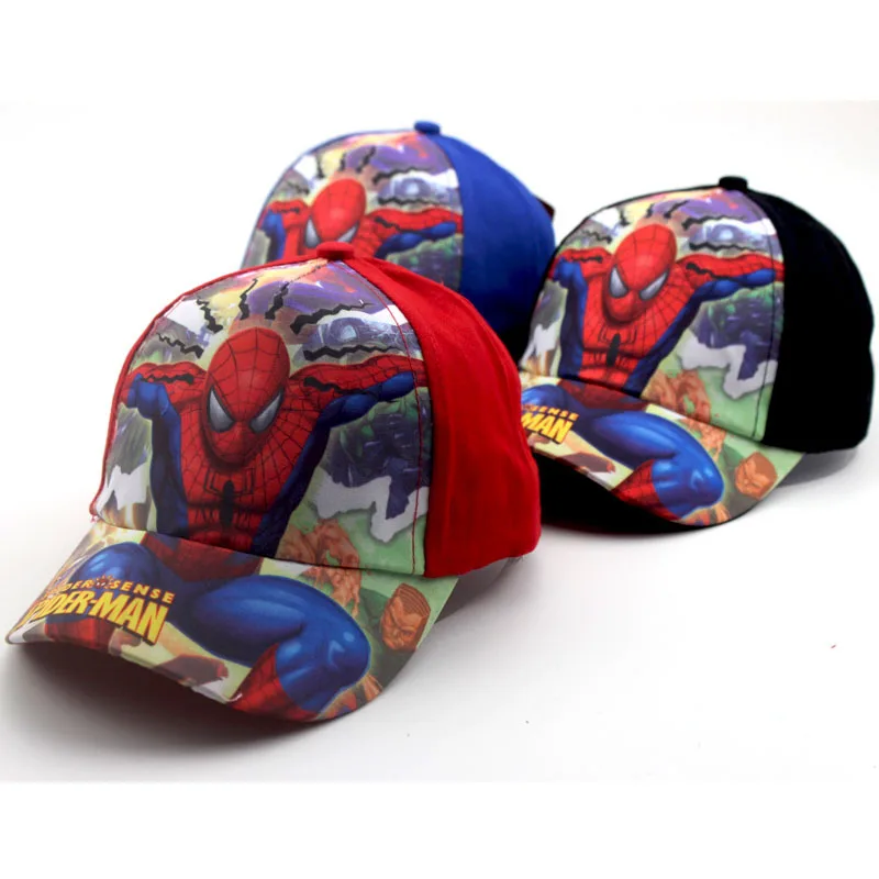 

Autumn Winter New Cartoon Anime Super Hero Spiderman Adjustable Baseball Caps For Children Boy Hip Hop Hats Cap