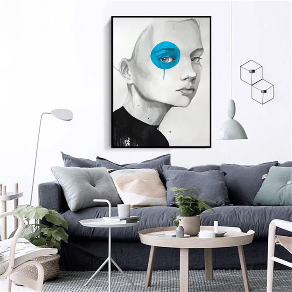 HAOCHUMinimalistBeautyCharmsLadiesDrawingPictureCanvasPainting