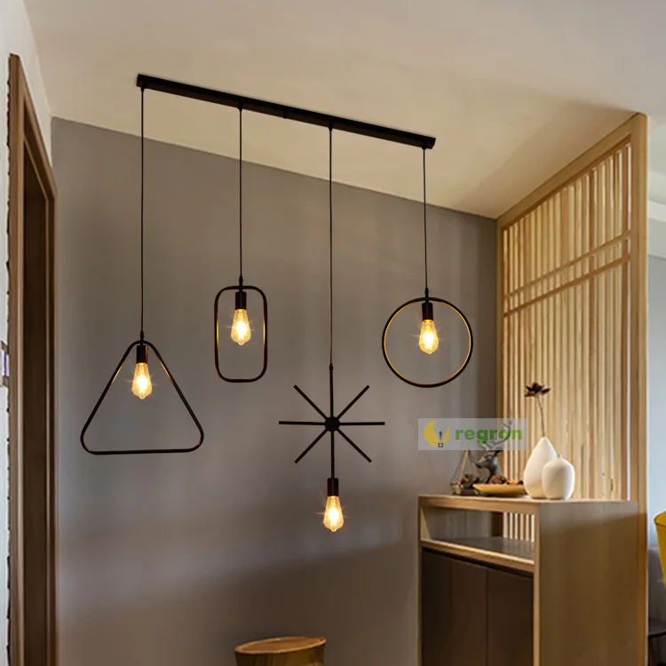 Современный светильник E27 Pendant Light Простая столовая передняя стойка Бар Урожайная