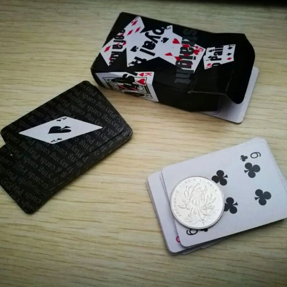 Играть в покер мини-карты для покера соковыжималка игральных карт азартные игры миниатюрные украшения дома покер Бумага игрушки открытый