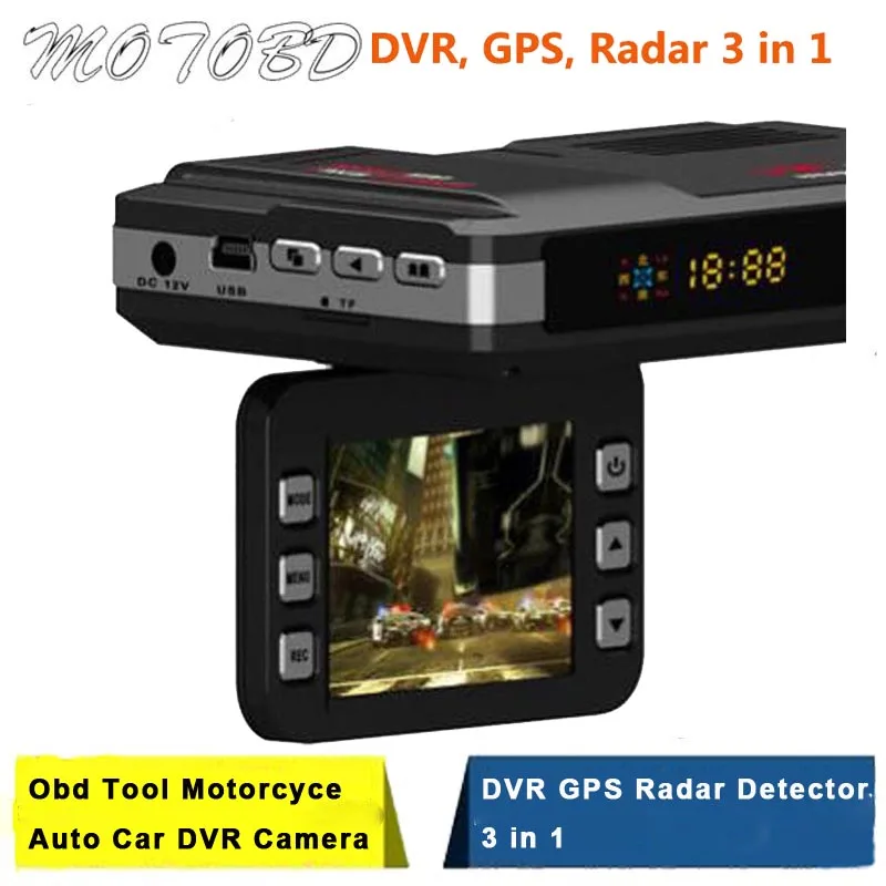 2019 Новый Автомобильный видеорегистратор радар детектор 3 в 1 с GPS Камера FHD 1080P Speedcam