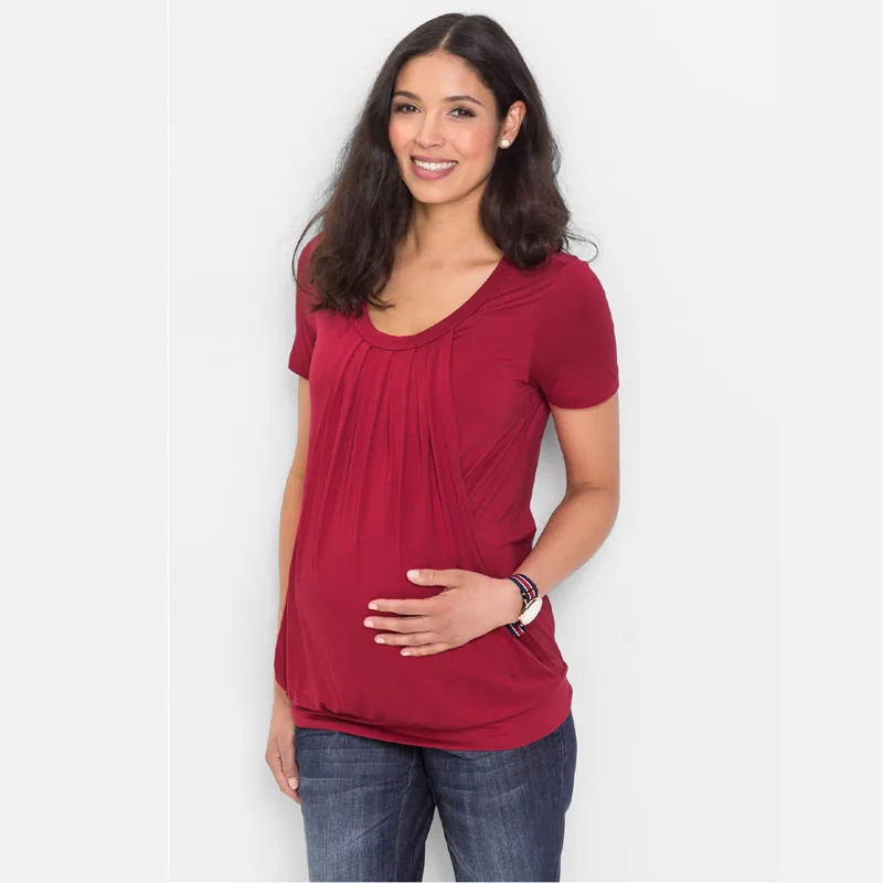 Breastfeeding Maternity Nursing Tops T-shirts For Pregnant Women Lactation Clothes Feeding Vest Pregnancy Tees Gravidas Top