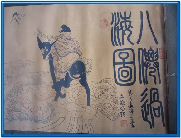 

Китайская Картина с прокруткой Qing Dyansty, 8 фей, длина 400 см