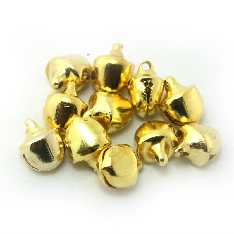 01 gold 50pcs 2 стиля смешанные цвета свободные бусины маленькие колокольчики Рождественское украшение, подарок оптовые украшения дерева/DIY ремесла аксессуары - Цвет: 01 gold 50pcs
