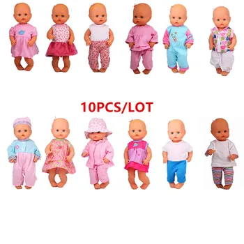 

13inch Doll Clothes Fit 35cm Nenuco Doll Ropa Nenuco y su Hermanita Nenuco Accesorios 10pcs /lot Different Outfits /Dresses