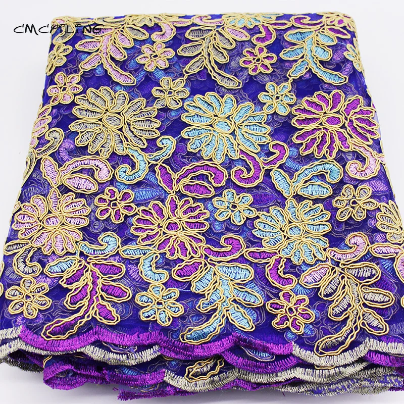 Embroidered Gauze Fabric For Wedding Dress Embroidered Flower Fabrics