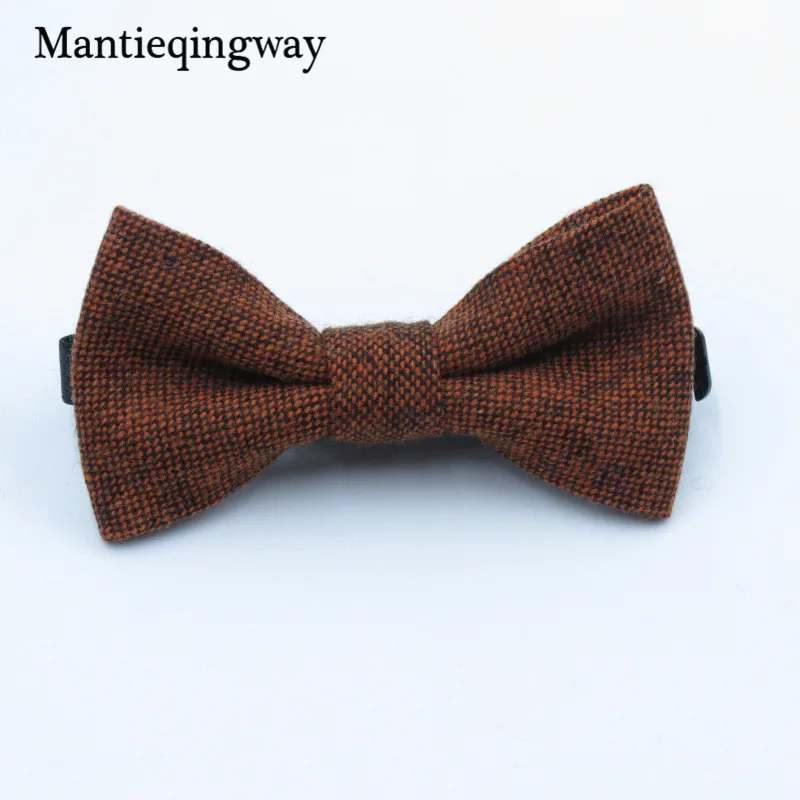 Mantieqingway мужские роскошные стерео бабочкой Классические формальные шерсть галстук-бабочку Gravata несколько Цвета Узор Галстук - Цвет: MYBZZ065BN