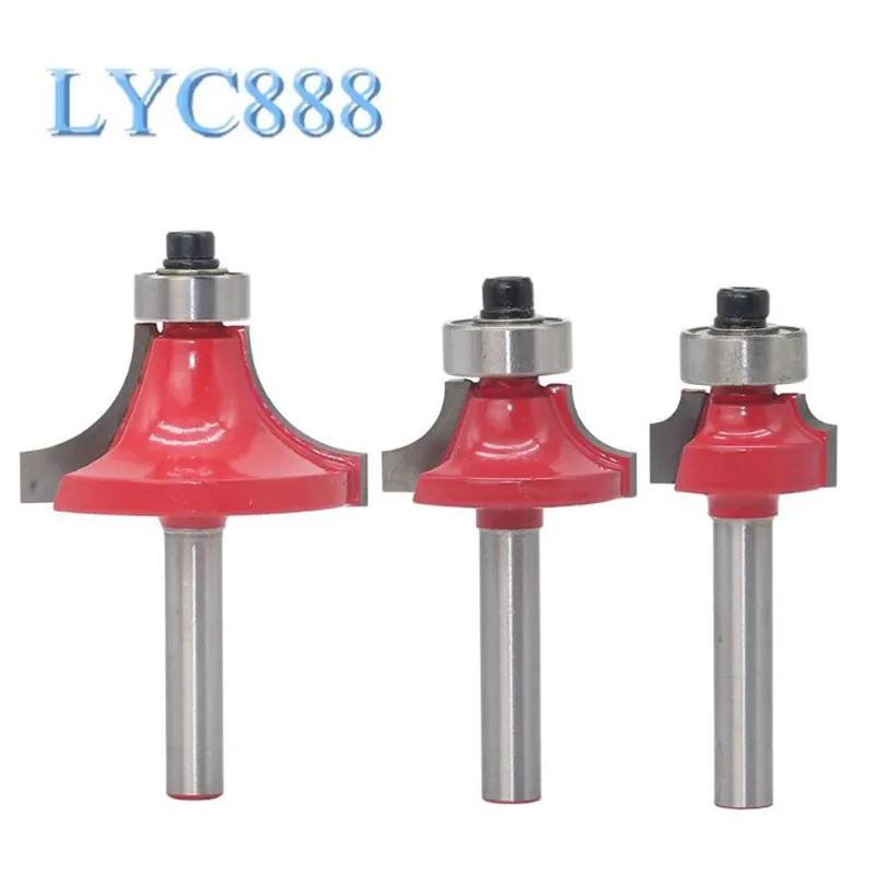 Tungsten Cobalt Alloy 3pcs/set High Quality Roundover Bit With Bearing