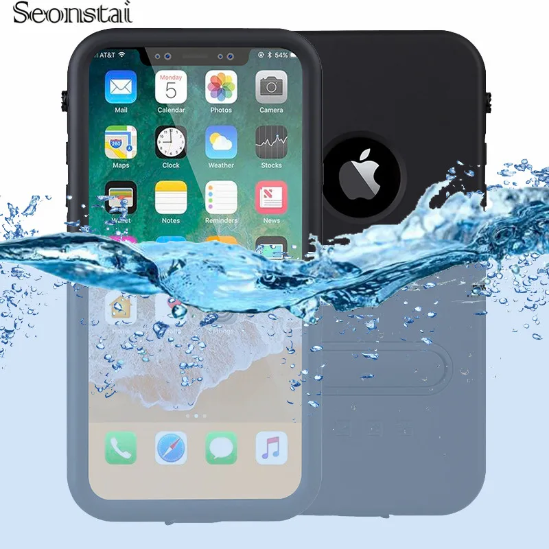 

Waterproof Case for iPhone X Shockproof Dirtproof Full Sealed bracket Cover for Underwater PC+ TPU Armor Swimming IP68 Coque