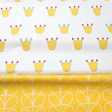 Пол метра желтый лист или Корона хлопок ткань для детей постельные принадлежности Текстиль для шитья Тильда куклы, ручной работы Домашний декор материал A201