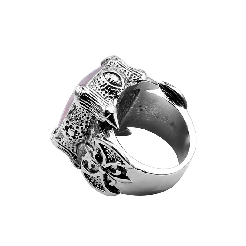 Новинка, ретро классическое роскошное кольцо с красным австрийским кристаллом, романтическое модное ювелирное изделие ручной работы для мужчин и женщин, кольцо на палец, Размер 7-12