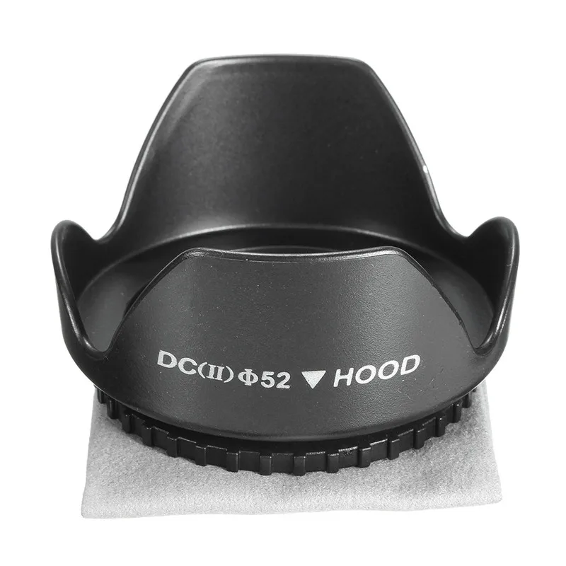 Universal 52 mm Lens Hood Screw Mount Flower Camera Hood