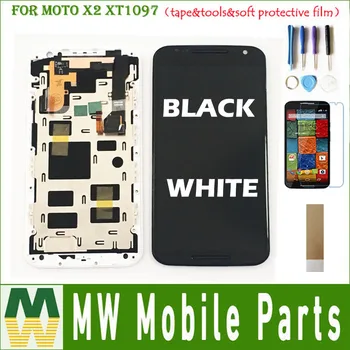 

For Motorola Moto X2 XT1092 XT1095 XT1097 LCD Display Touch Screen Sensor Digitizer with frame Black White Color With kit