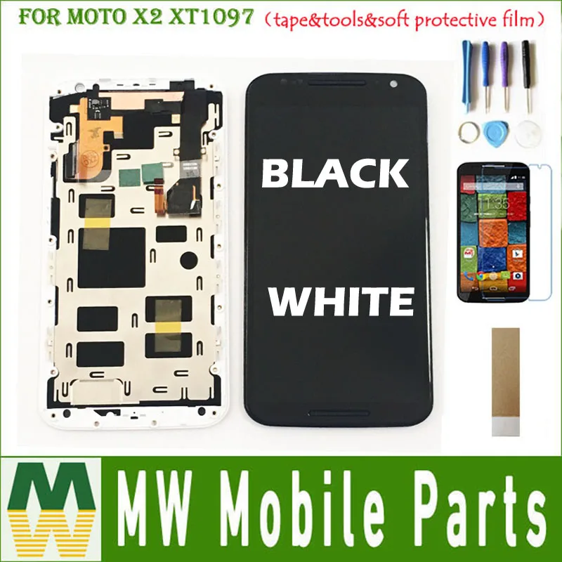 ЖК-дисплей для Motorola Moto X2 XT1092 XT1095 XT1097 сенсорный экран с дигитайзером и рамкой