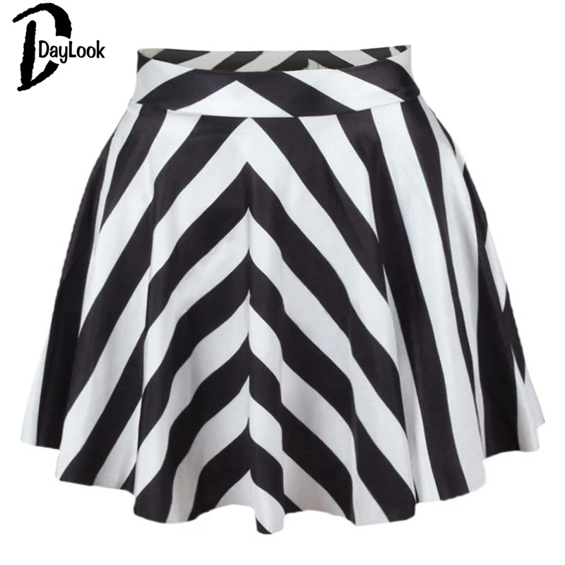 Daylook Hot Sale Red&Yellow Plaid Mini Skirts Women Half Elastic High