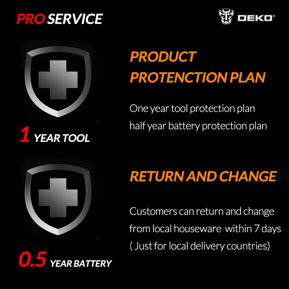  DEKO GBD20DU3 20-Volt Max Brushless Electric Impact Drill Cordless Screwdriver 2 Ah Lithium-Ion Bat