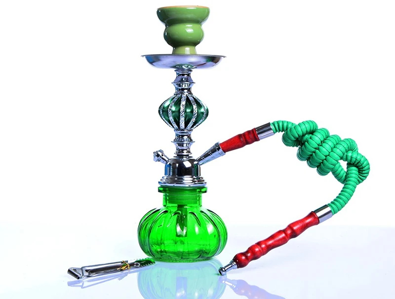 Портативный 4 цвета кальян Кальян курительная водяная труба с Sheesha Tong и 10 шт одноразовые мундштуки стеклянная ваза Nargile Goza