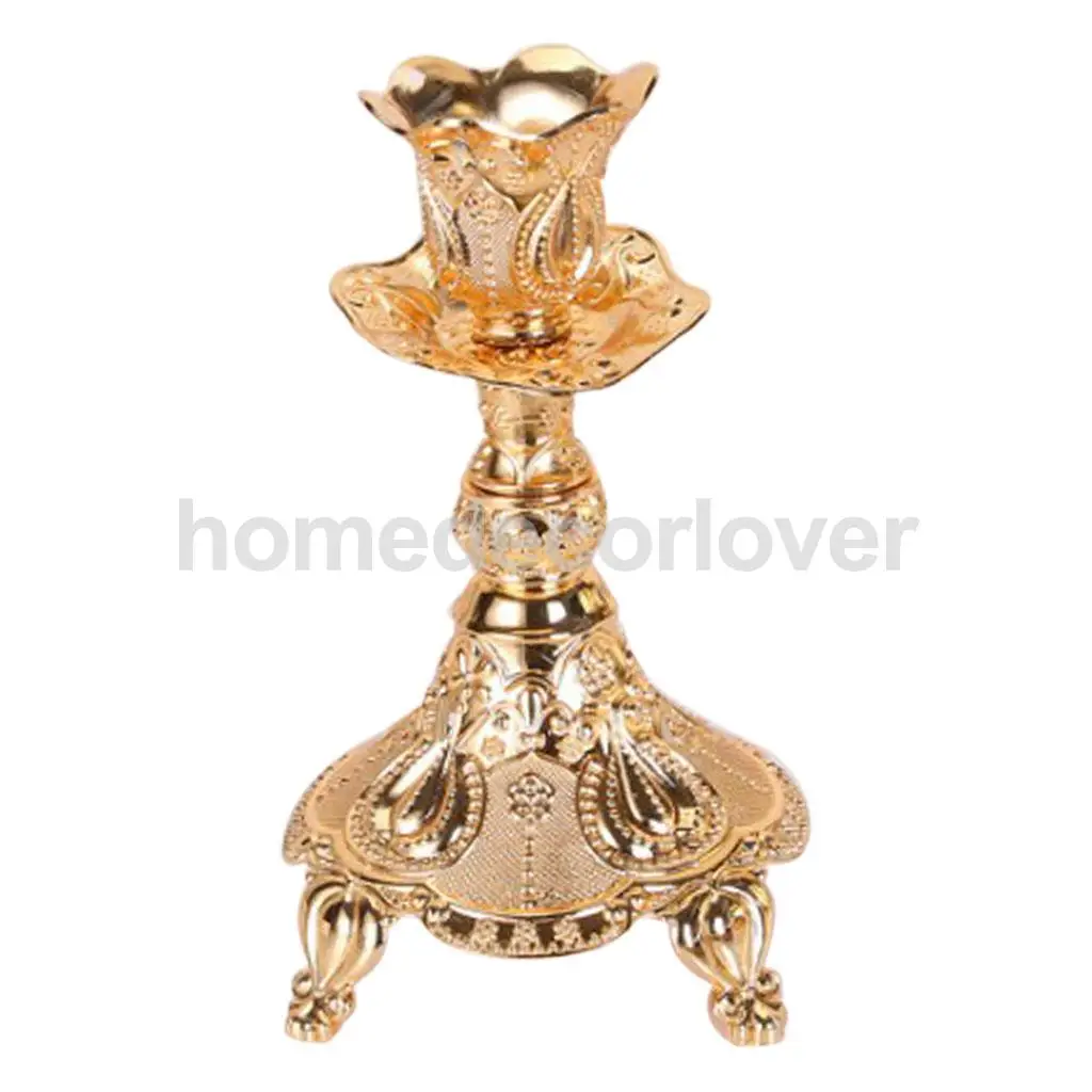 Antique Metal Vintage Tea Light Candle Holder Candlestick Wedding Home Church Table Dining Decoration Ornament	