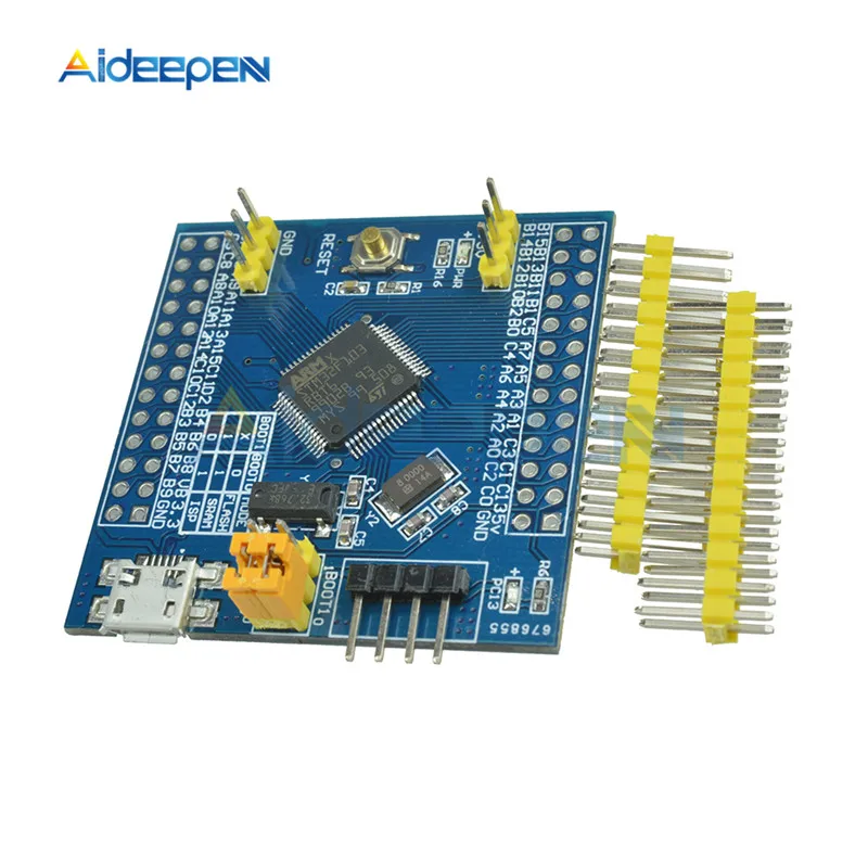 Мини STM32F103RBT6 ARM STM32 Системы модуль макетной платы Cortex-m3 IIC EEPROM РТК с украшением в виде кристаллов SDIO держатель для карт светодиодный MC-30" сделай сам"