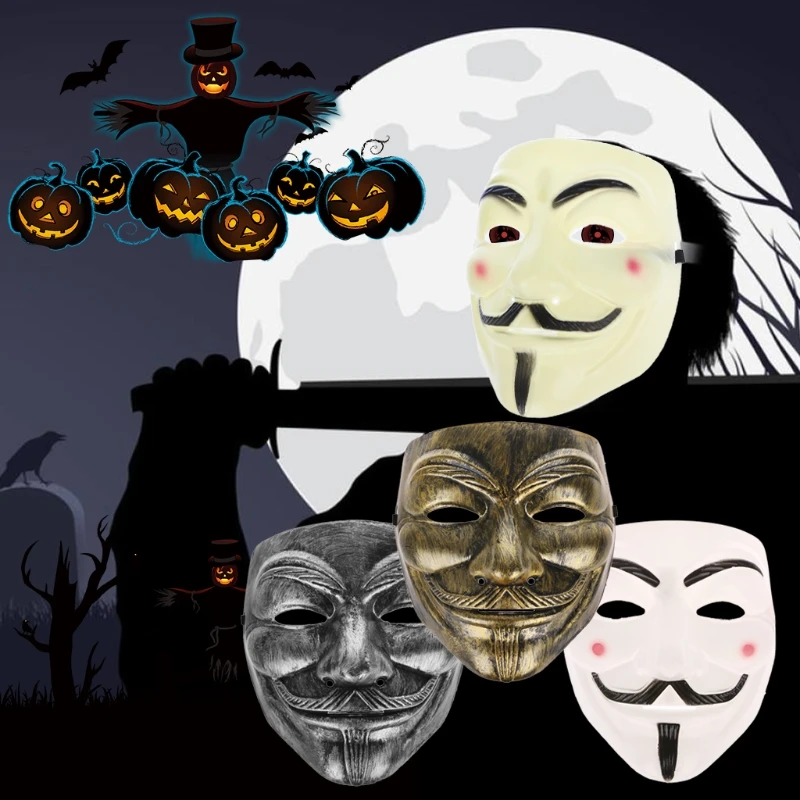 Halloween Masks Fawkes Face Masks Masquerade Costume Cosplay Parties ...